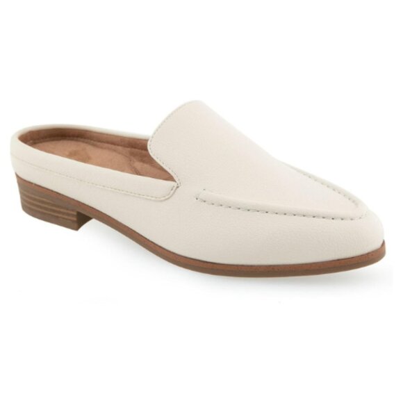 AEROSOLES Shoes - Aerosoles Women's Enright Loafer Flats Eggnog Pu Leather Size 10.5 M